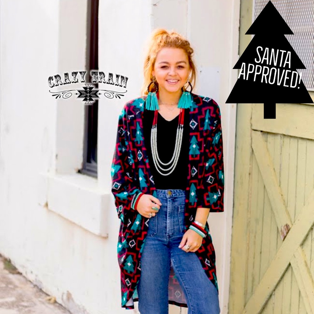 Crazy Train Christmas cardigan
